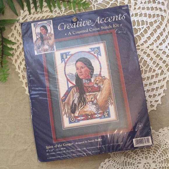 Vintage Other - New Spirit Of The Cougar Cross Stitch Kit